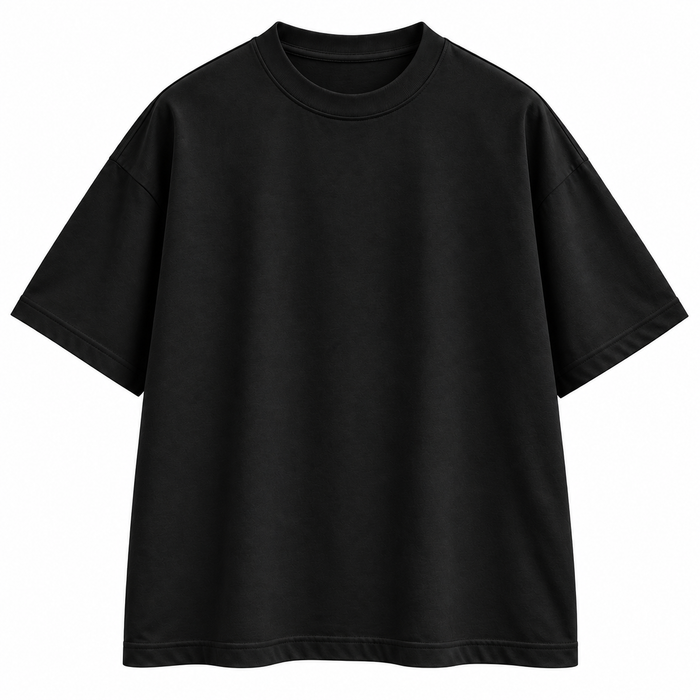 Black Oversized Tee with On Demand Print
