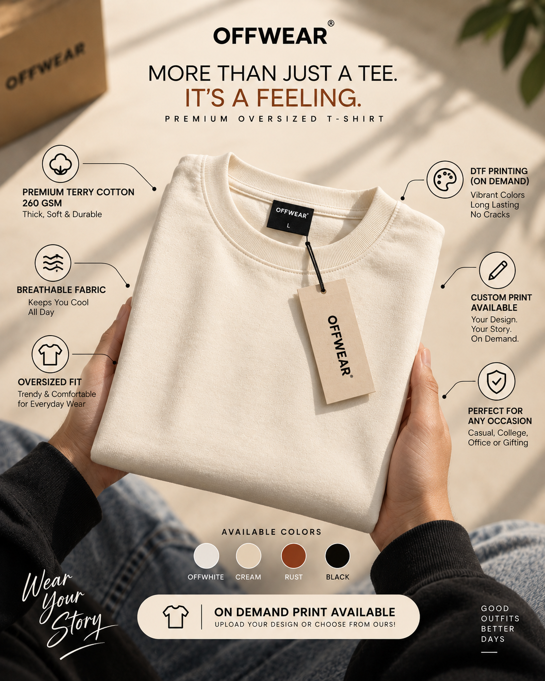 Rust Oversized Tee POD