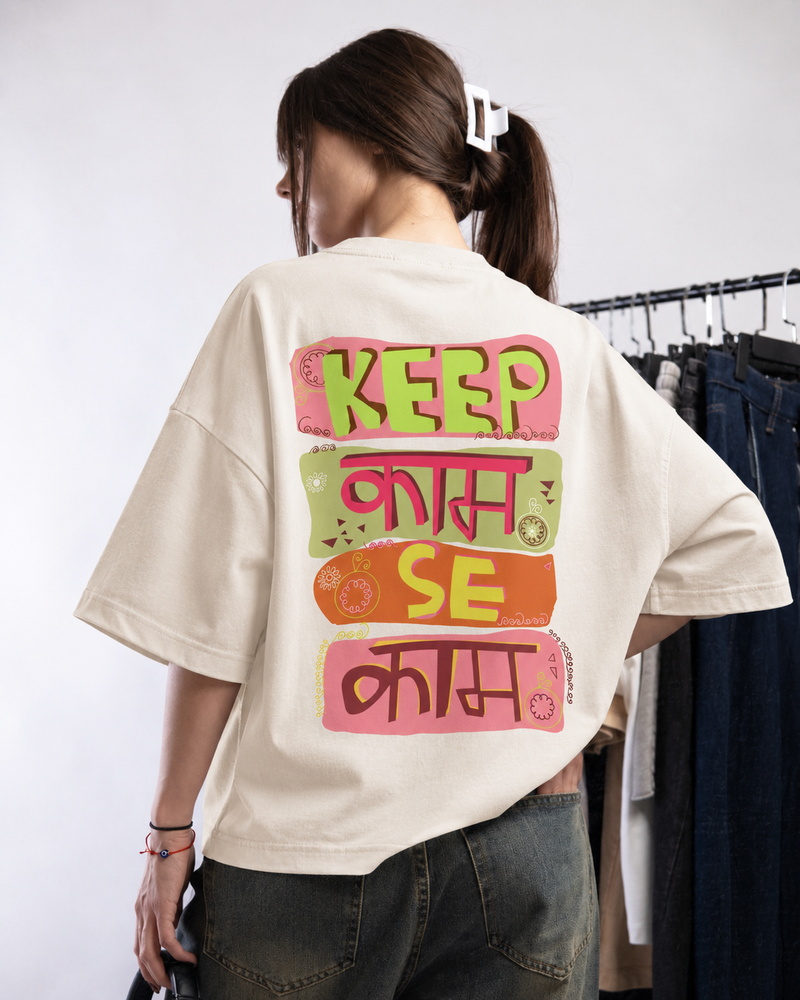 Keep Calm Graphic Oversized T-Shirt