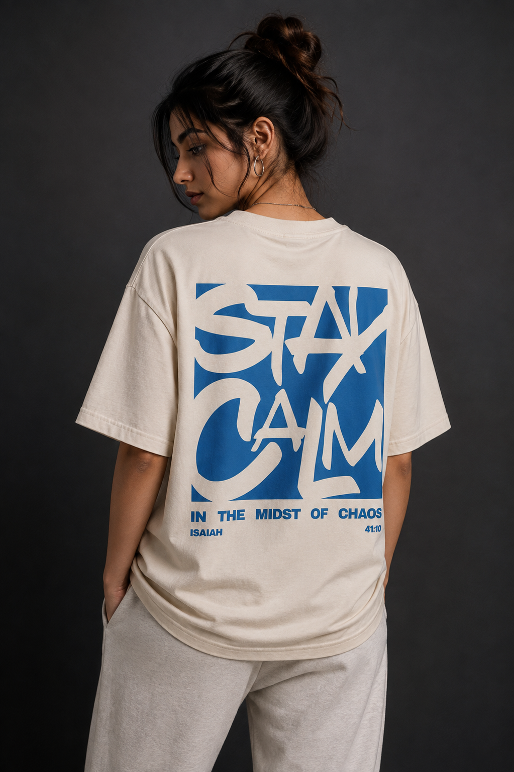 STAY CALM OVERSIZED TEE